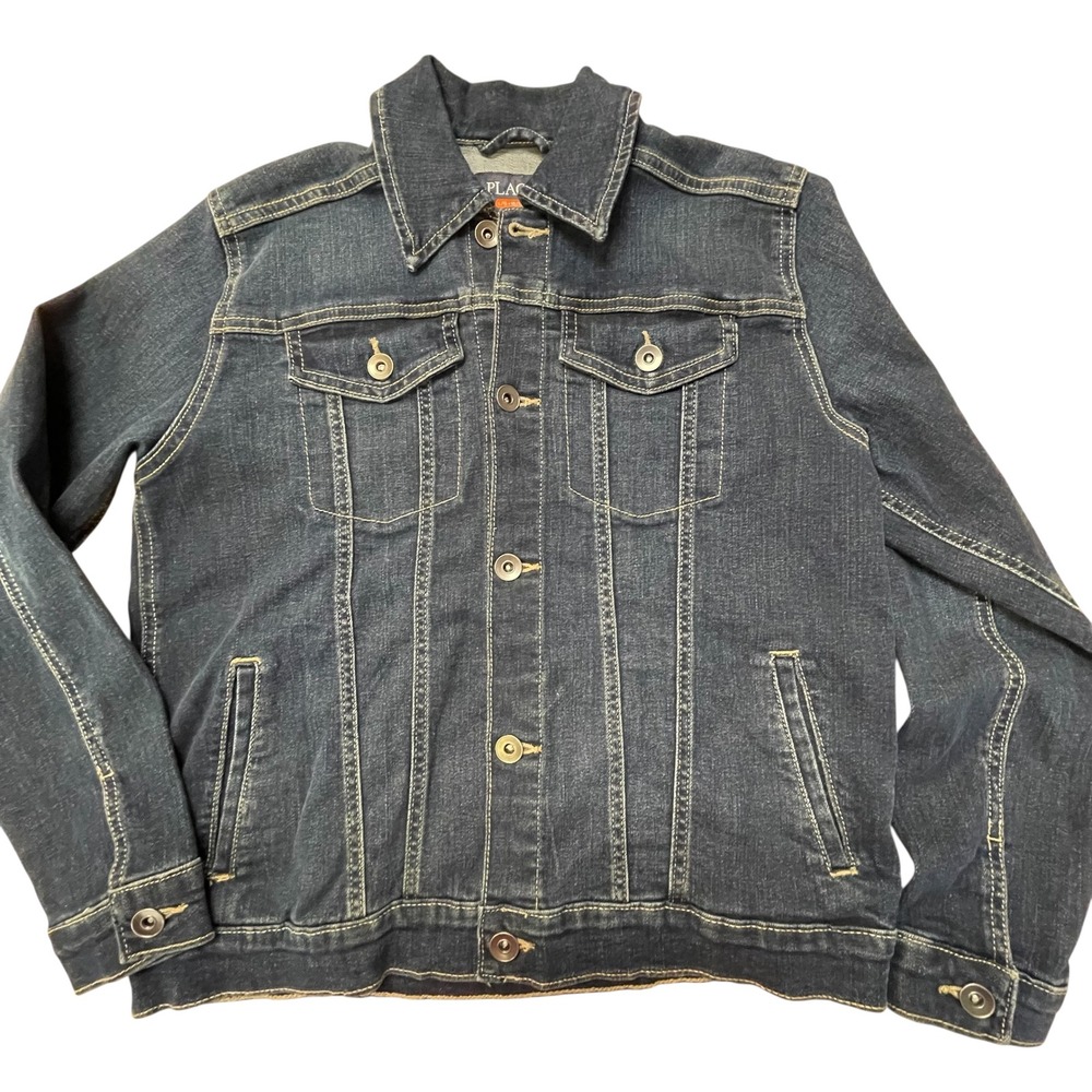 PLACE‎ Dark Wash Denim Jean Jacket, Youth Size 10/12, Western Style